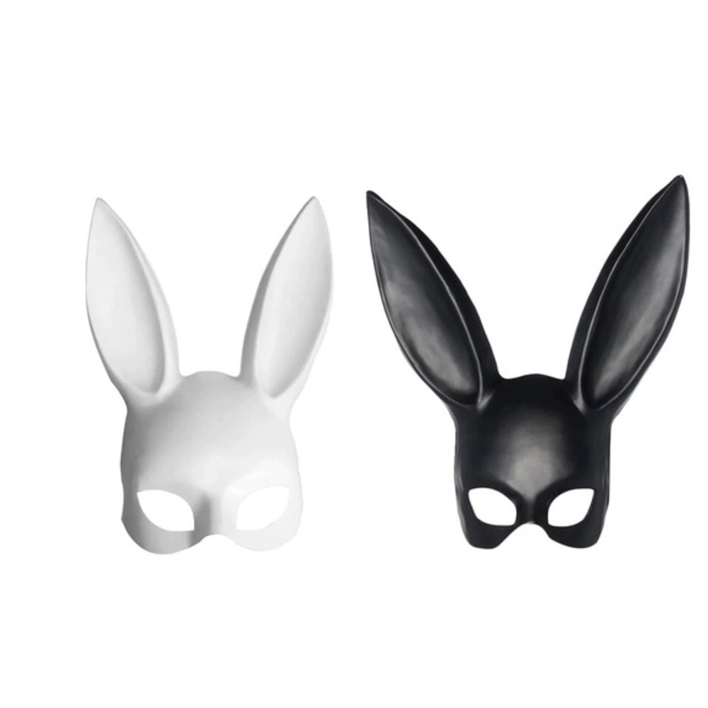 Fall Arrives Bunny Half Face Mask - Picture 2 of 6